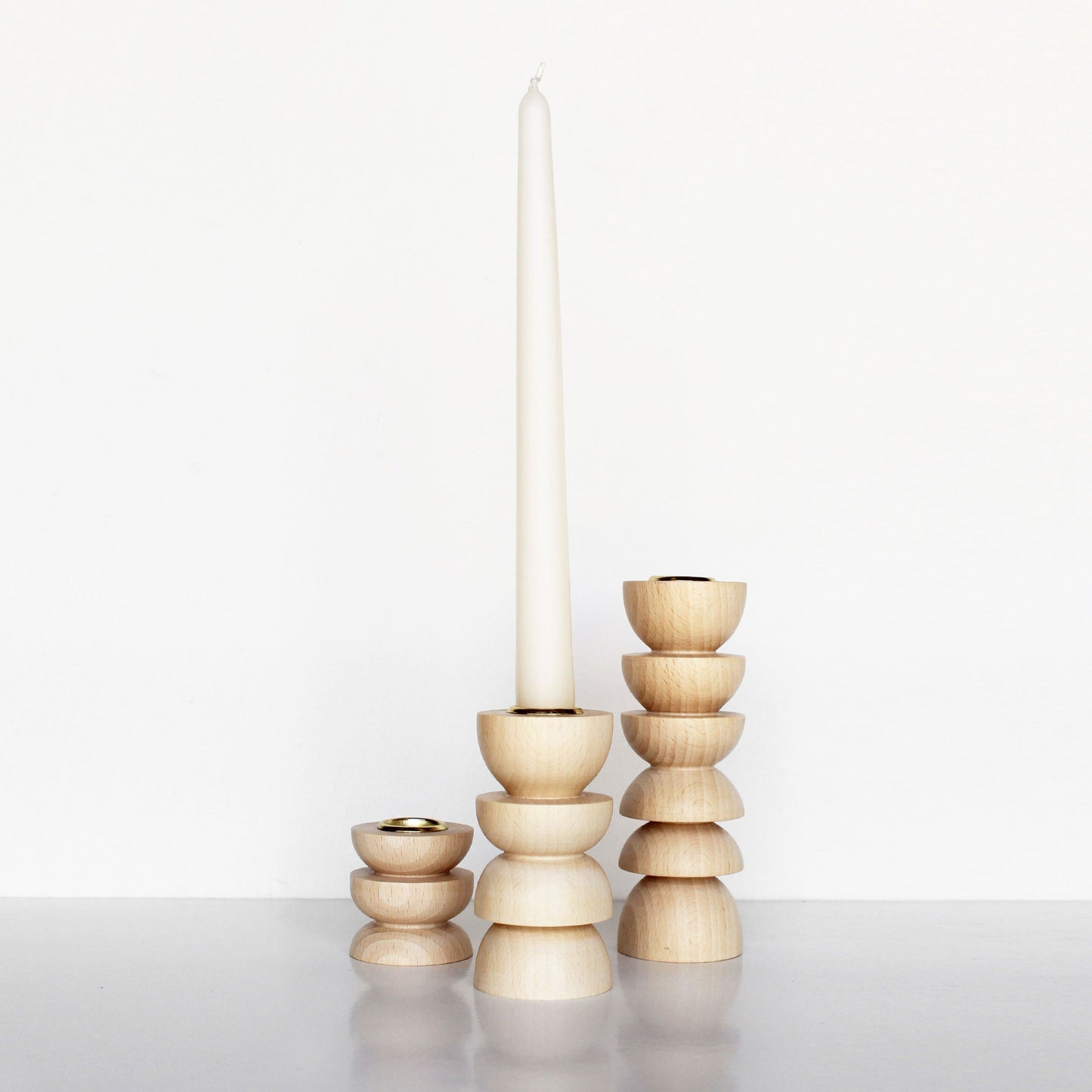 Totem Wooden Candle Holder – Medium Nº 4