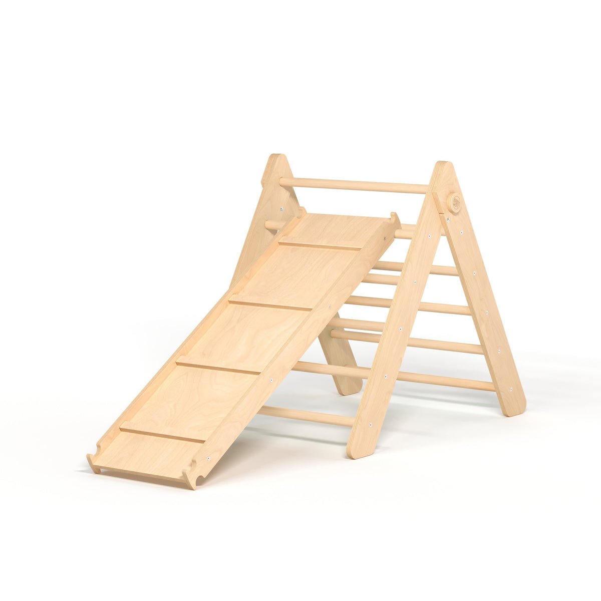 Pikler Climbing Triangle with Slide and Climbing Ramp