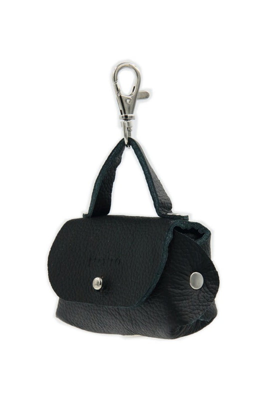 Leather Dog Waste Bag Dispenser Bellissima – Black