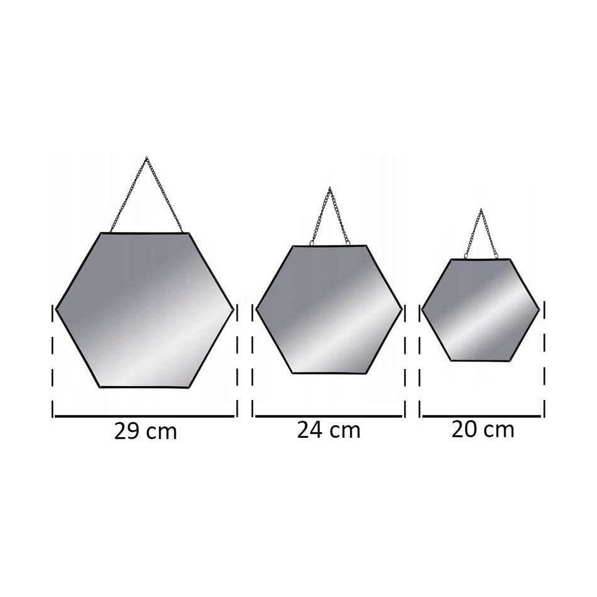 Mirror Set Atmosphera – Hexagonal Black