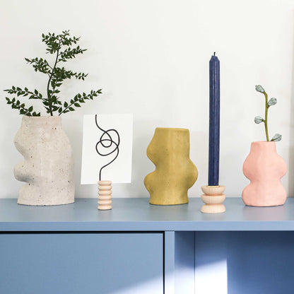Fluxo Ceramic Vase – Medium Pistachio Green