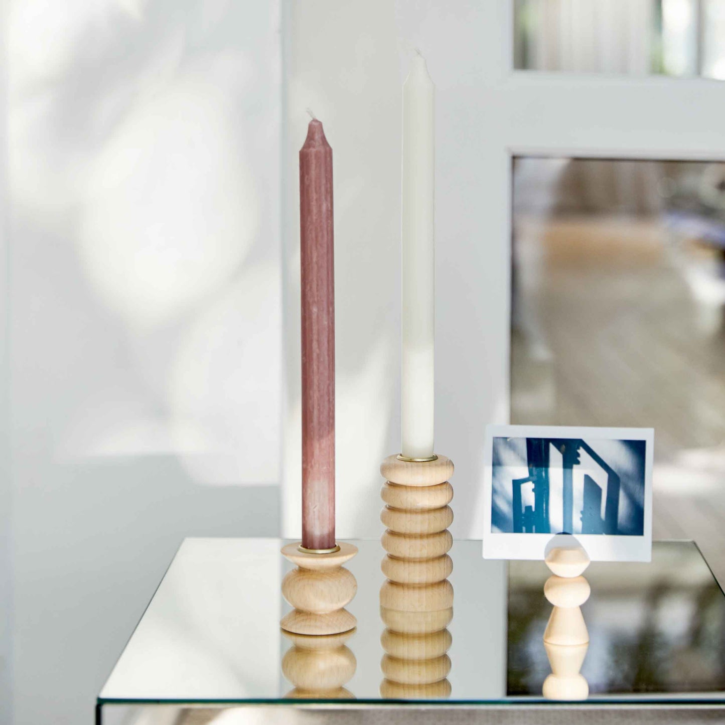 Totem Wooden Candle Holder – Medium