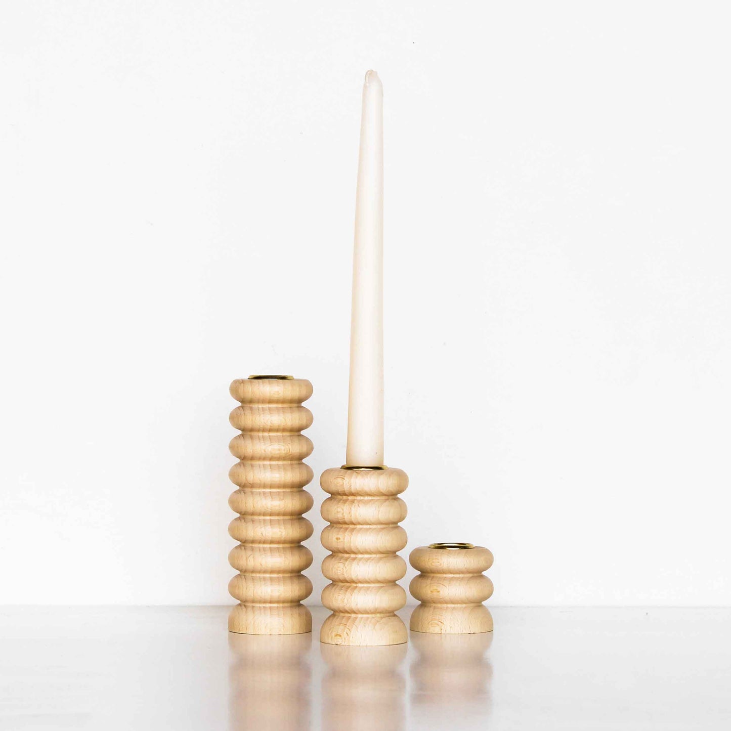 Totem Wooden Candle Holder – Medium