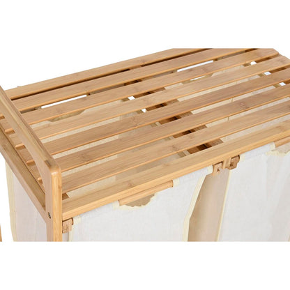 Laundry Basket Set DKD Home Decor – Bamboo & Fabric (2 Units)
