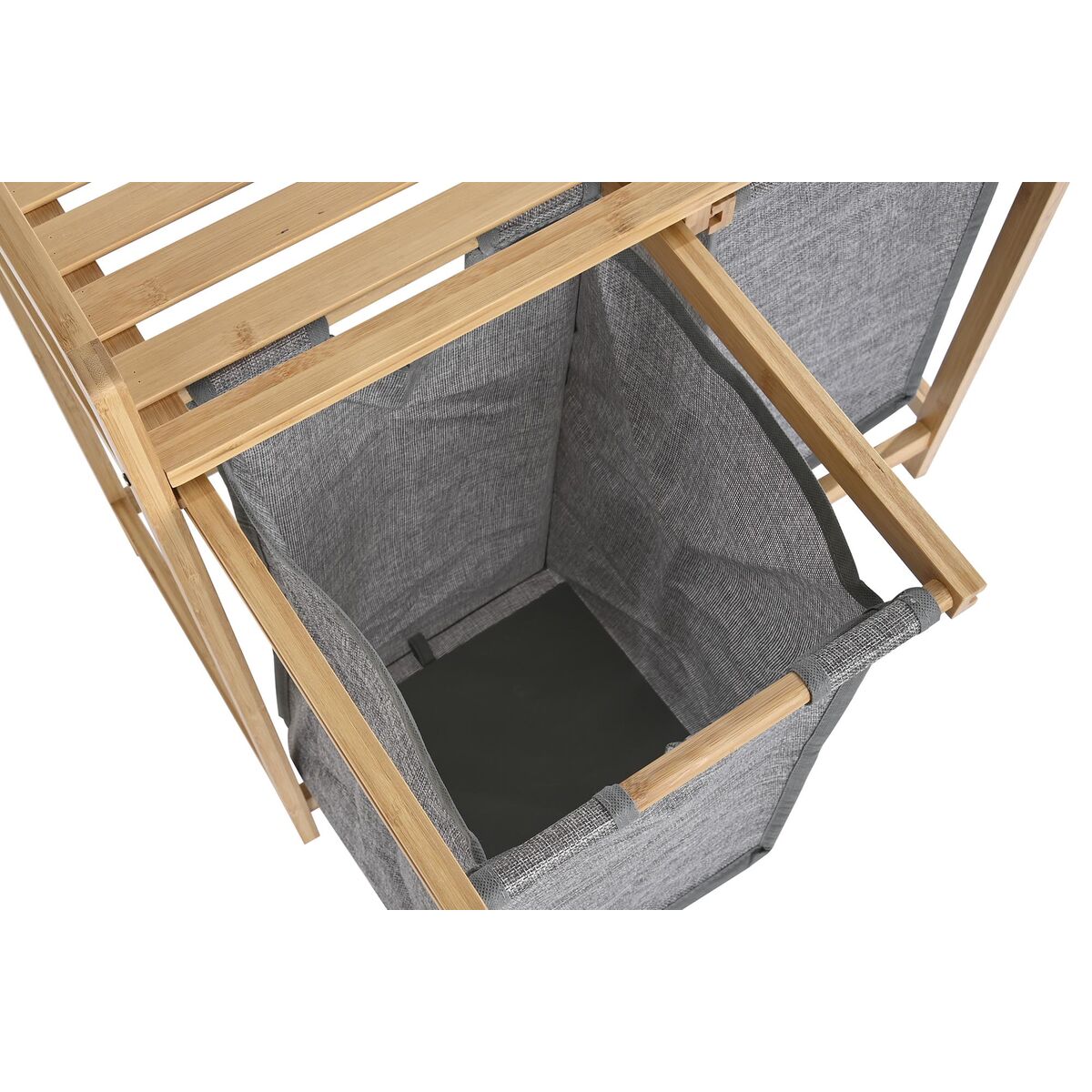 Laundry Basket Set DKD Home Decor – Bamboo & Fabric (2 Units)