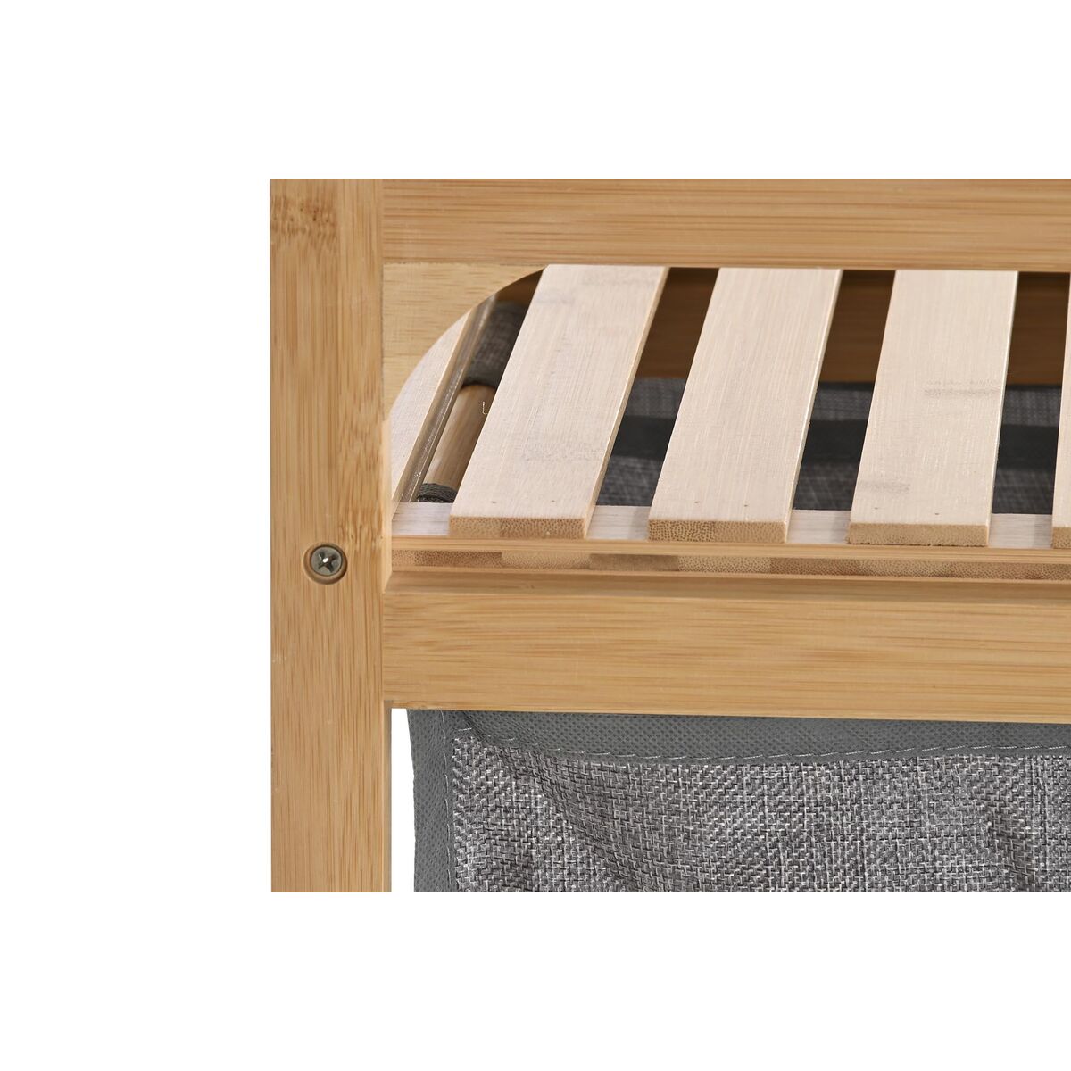 Laundry Basket Set DKD Home Decor – Bamboo & Fabric (2 Units)