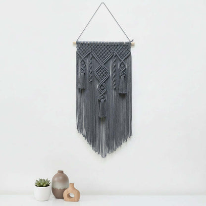 Nordic Macrame Wall Hanging – Cotton Rope Tapestry (80 × 50 cm)
