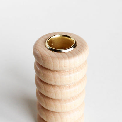 Totem Wooden Candle Holder – Medium