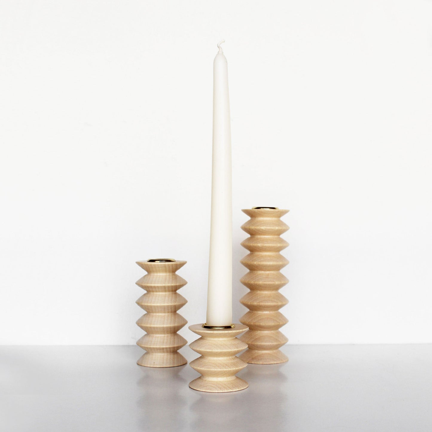 Totem Wooden Candle Holder - Short