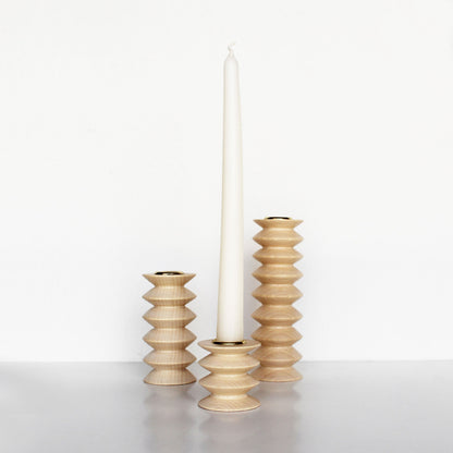 Totem Wooden Candle Holder - Short