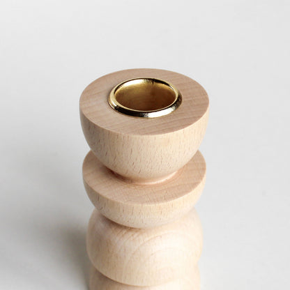 Totem Wooden Candle Holder – Medium Nº 4