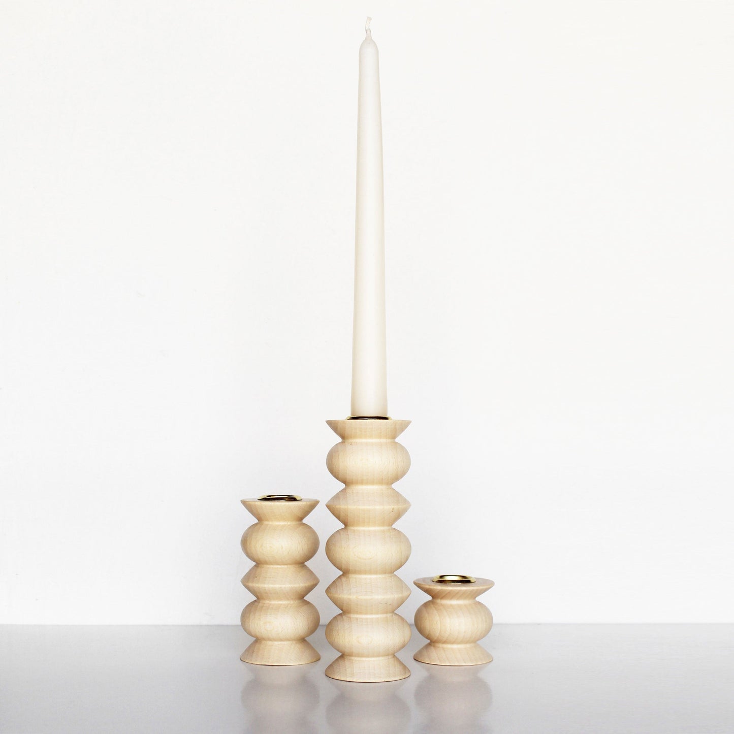 Totem Wooden Candle Holder – Tall