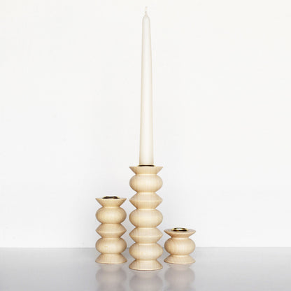 Totem Wooden Candle Holder – Tall