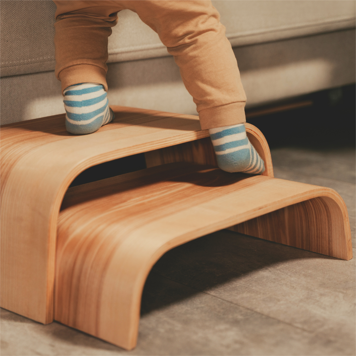 wooden step stools set adjustable for kids and adults modern design