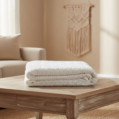 ivory blanket with arrow pattern for everyday home comfort