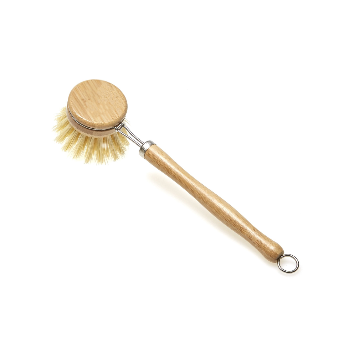 Wooden Dish Brush with Replaceable Heads (Set)