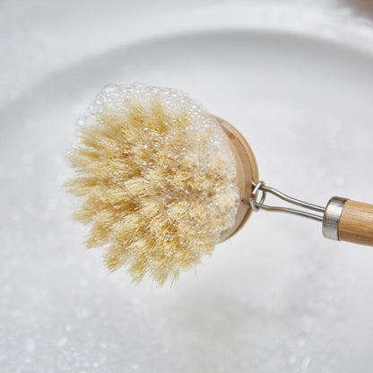 Wooden Dish Brush with Replaceable Heads (Set)