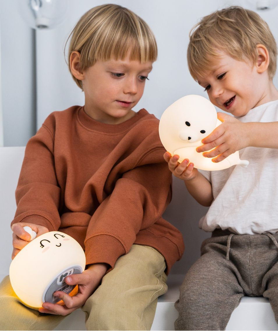 White bunny silicone night lamp with soft LED light