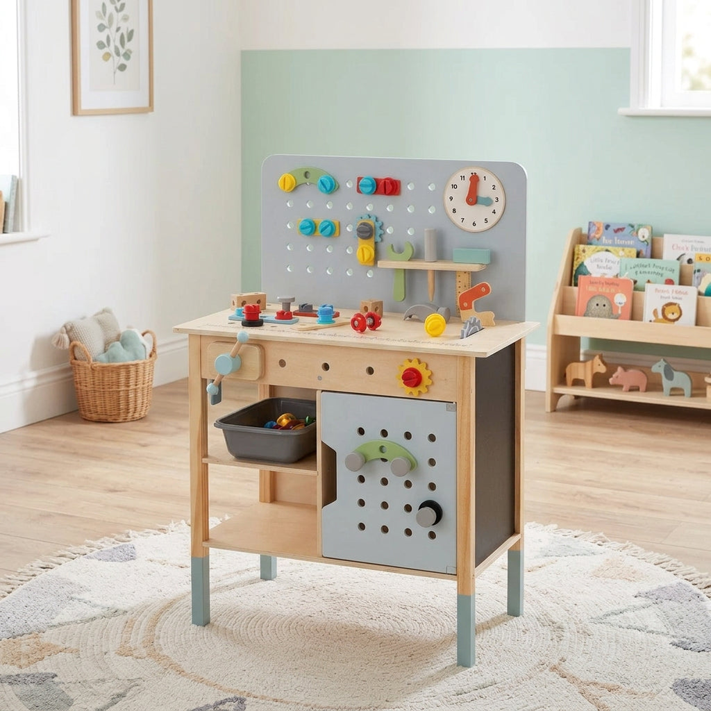 BusyKids Children’s Play Workbench made from plywood and MDF