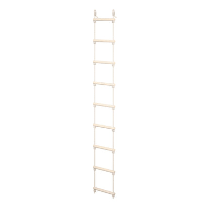EVERGYM Rope Ladder with Wooden Rungs