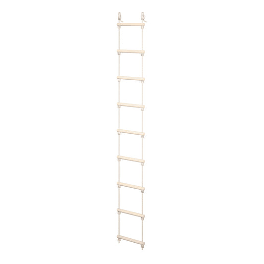 EVERGYM Rope Ladder with Wooden Rungs