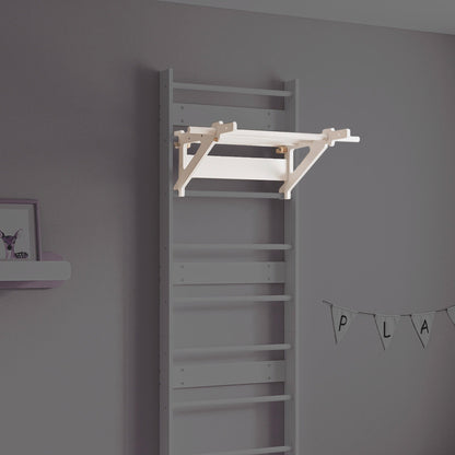 EVERGYM Wooden Pull-Up Bar for Wall Bars