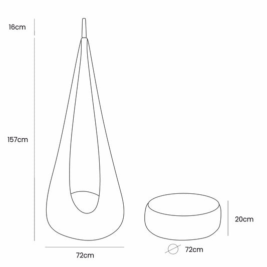 Cocoon Swing for Kids - Graphite Shadow