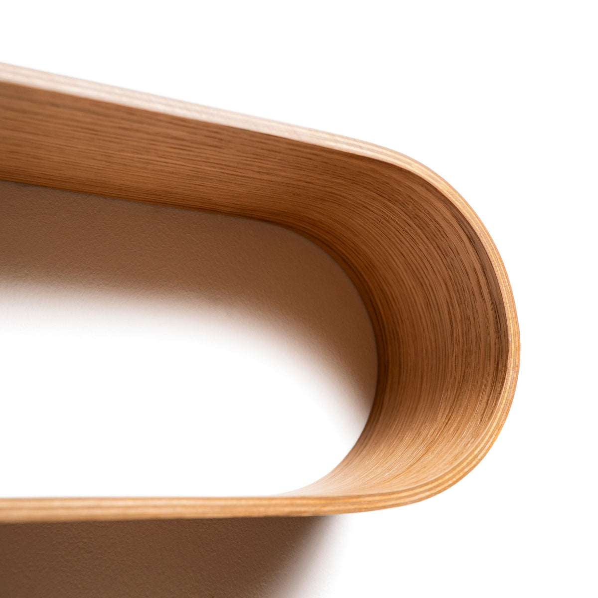 Floating Wooden Wall Shelf - Oval