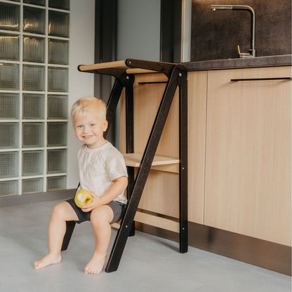 Foldable Kitchen Tower with Removable Rail made from Finnish plywood