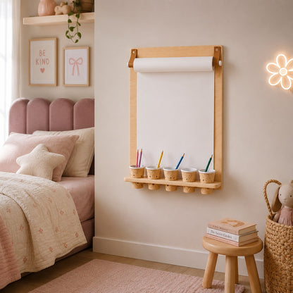 Drawing Board with Pencil Holder – With Paper Roll