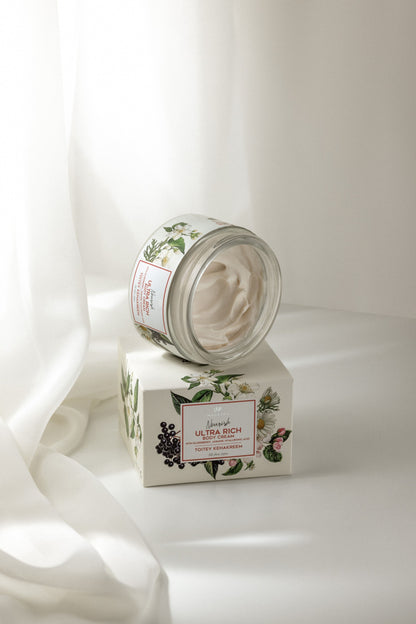 nourishing body cream with elderberry and jasmine