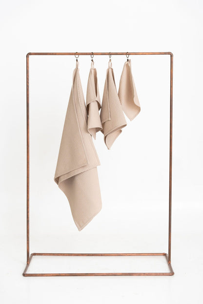 Nuss Cotton Waffle Towel – Beige