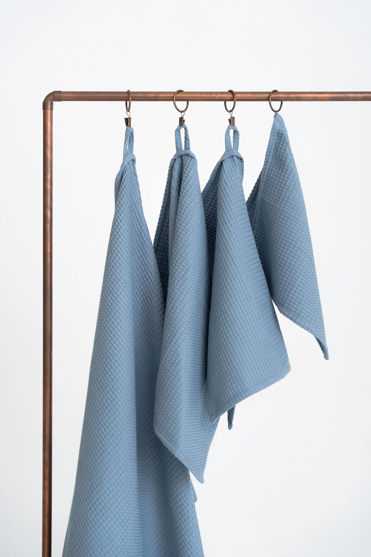 Nuss Cotton Waffle Towel – Blue