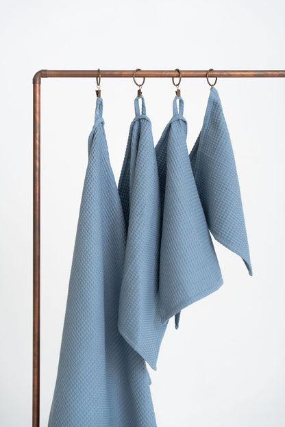 Nuss Cotton Waffle Towel – Blue