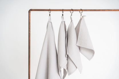 Nuss Cotton Waffle Towel – Light Grey