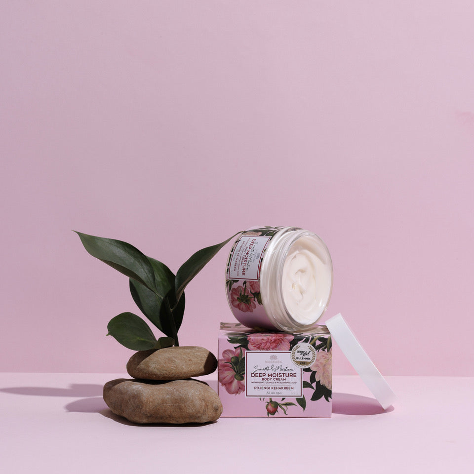 peony body cream with quince extract for daily hydration and smooth skin
