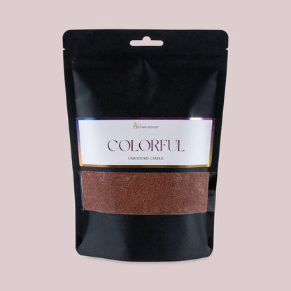 powdered candle refill kit with unscented wax sand for custom candle making