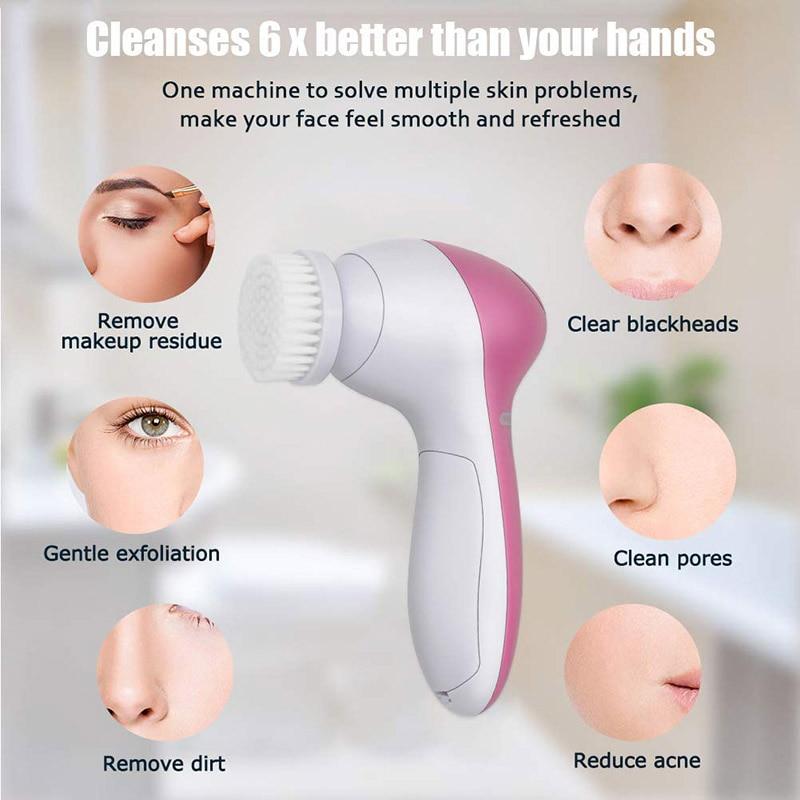 5-in-1 Face Cleansing & Massage Brush Set