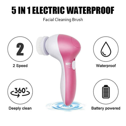 5-in-1 Face Cleansing & Massage Brush Set