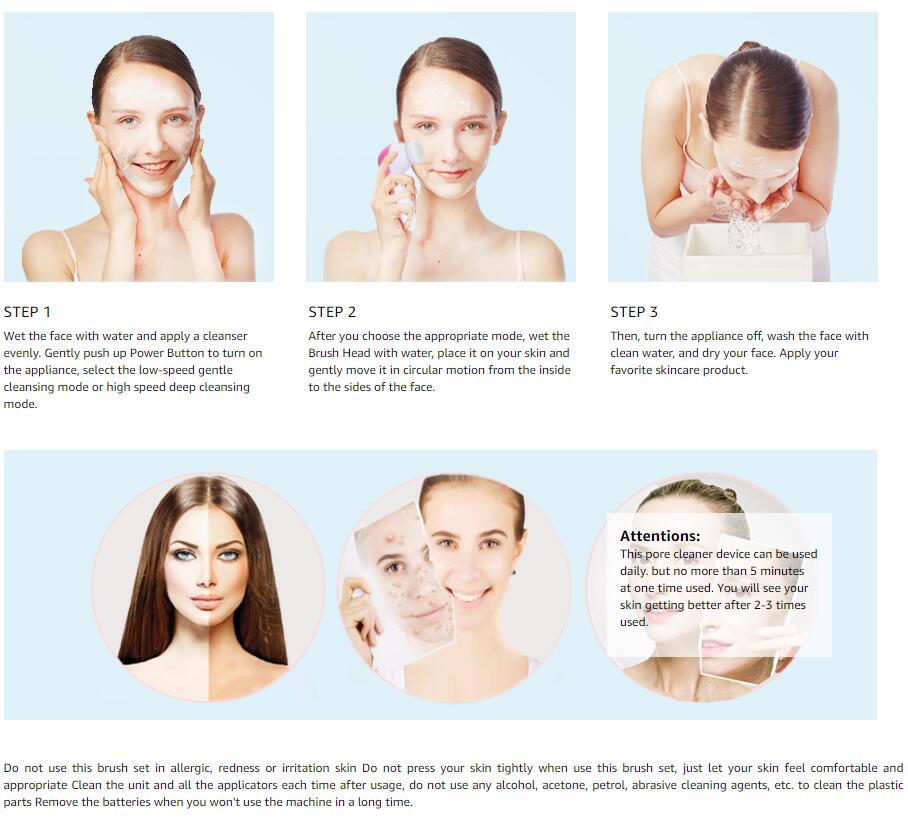 5-in-1 Face Cleansing & Massage Brush Set