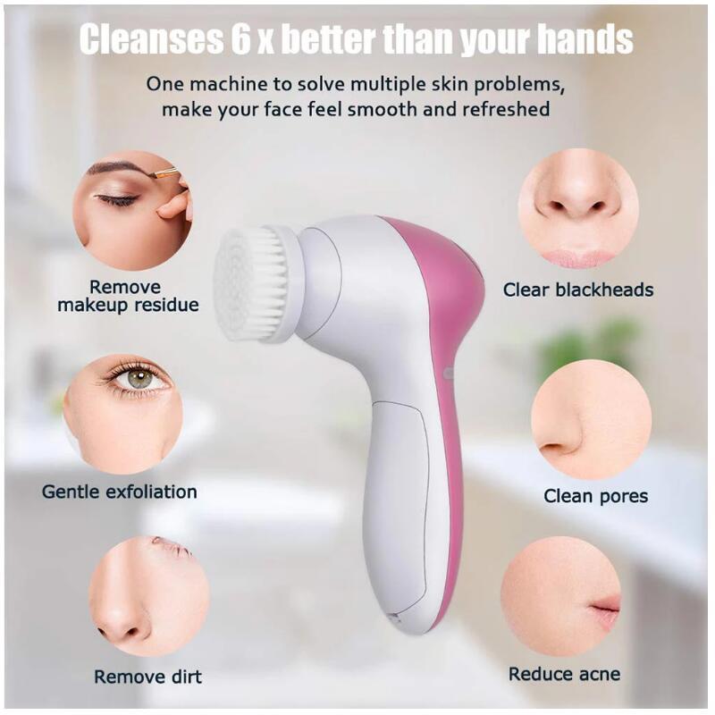 5-in-1 Face Cleansing & Massage Brush Set