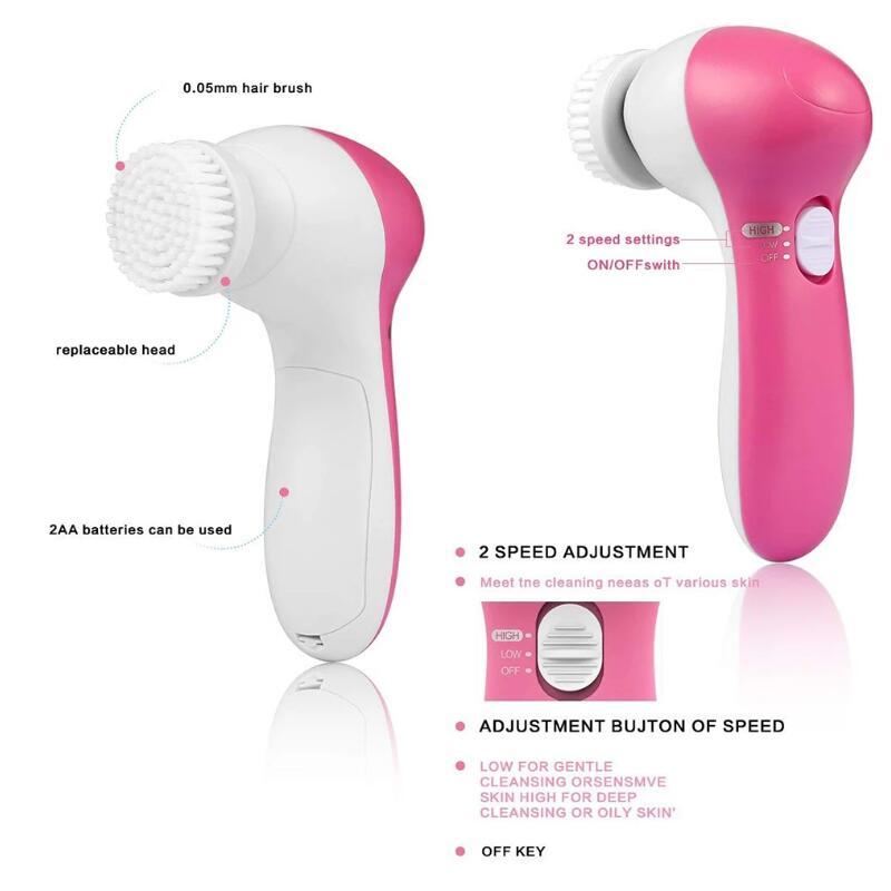 5-in-1 Face Cleansing & Massage Brush Set