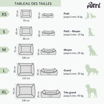 Nino Corduroy Dog Basket Bed with Removable Cover – Cloud Grey, XS