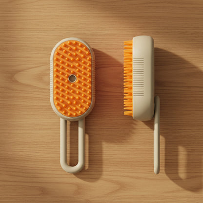 rechargeable pet grooming brush with mist function for cats and dogs