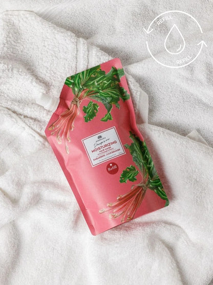 refill hair mask with rhubarb extract and castor oil for deep conditioning
