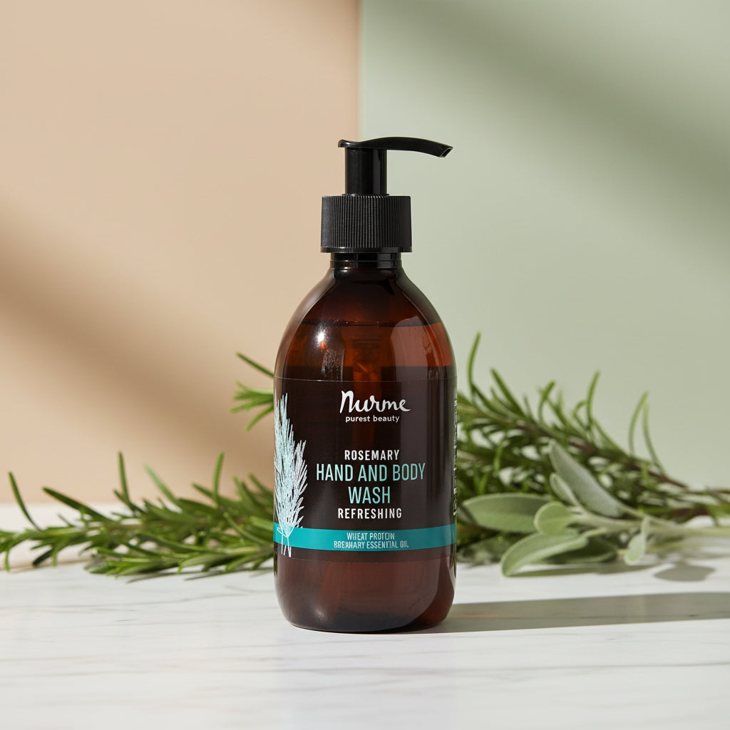 rosemary hand and body wash with natural ingredients