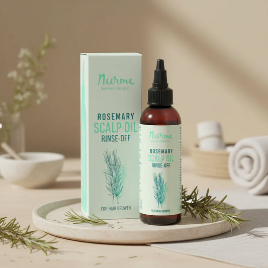 rosemary scalp oil with natural oils for hydration and balanced scalp care