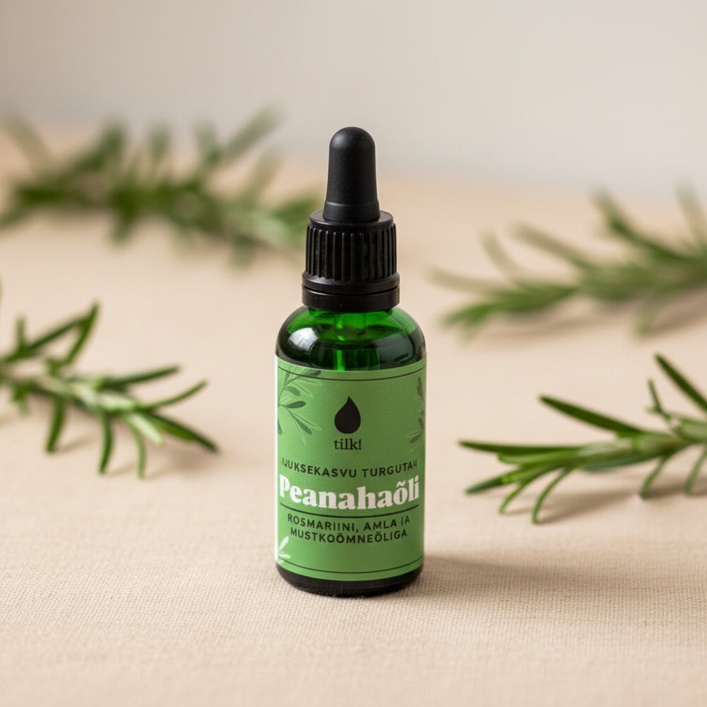 natural scalp oil for hair and scalp care with botanical ingredients