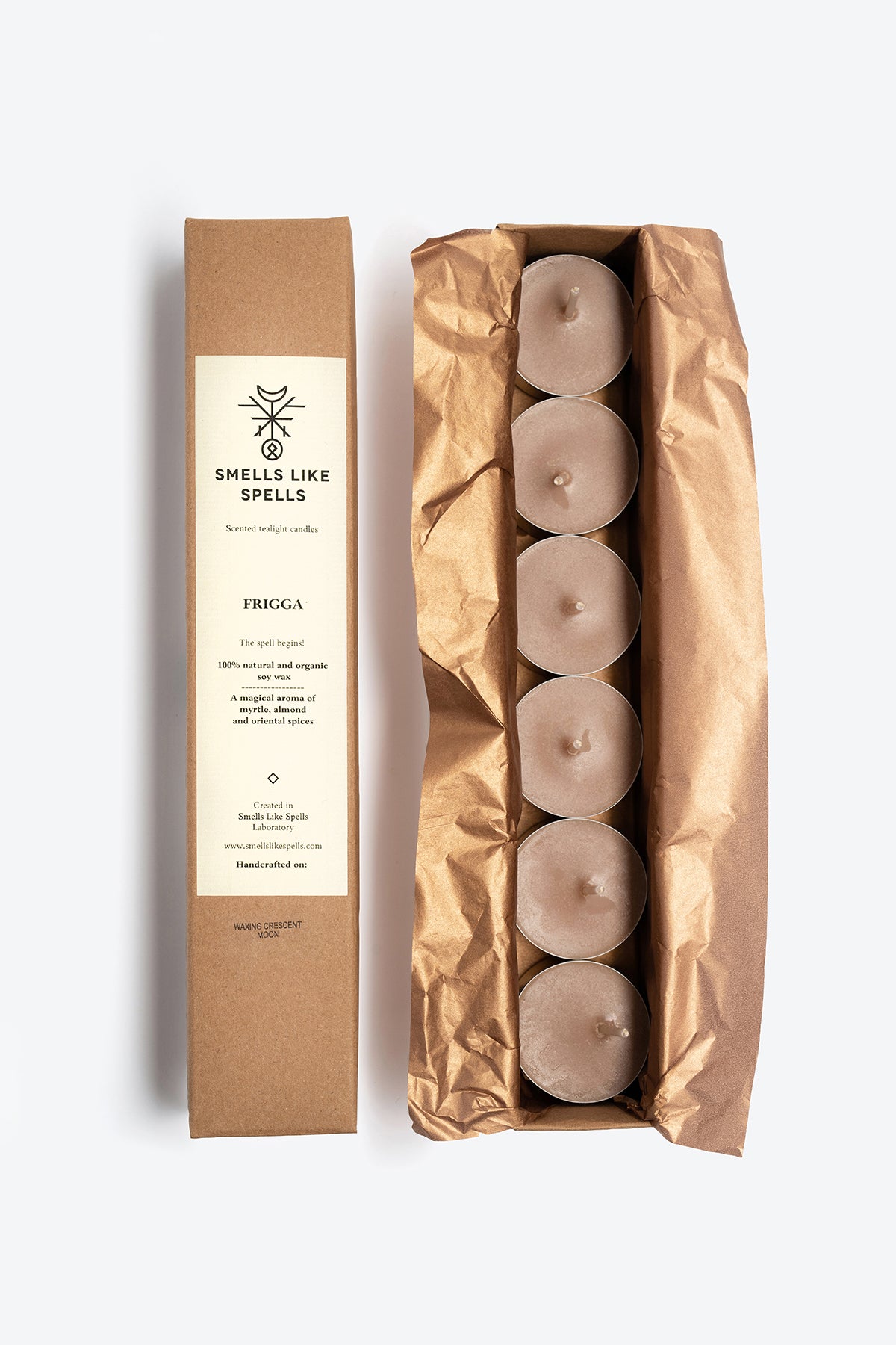 set of scented tealight candles with warm and comforting fragrance