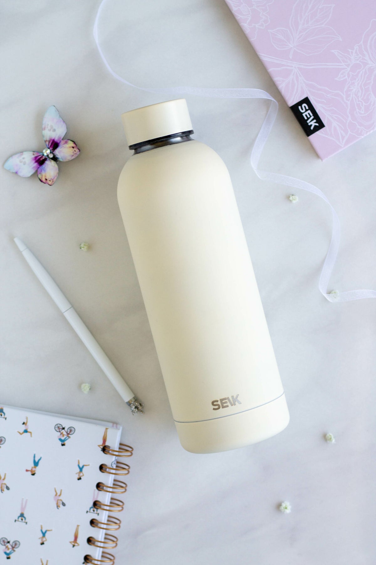 yellow insulated stainless steel bottle 500ml with matte finish